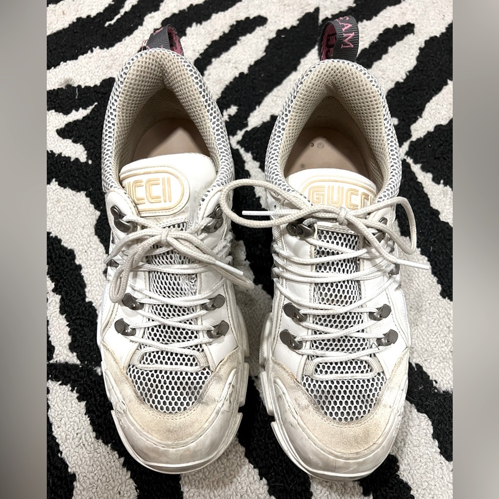 Gucci White Flashtrek Sneakers